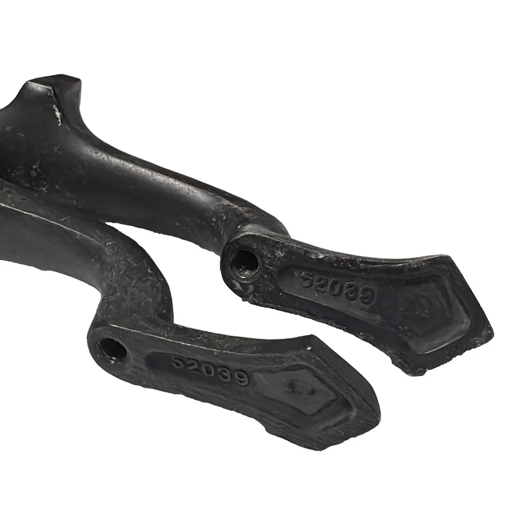 556~ Set Of 2 Vintage KBC Door Handles Black Metal 3